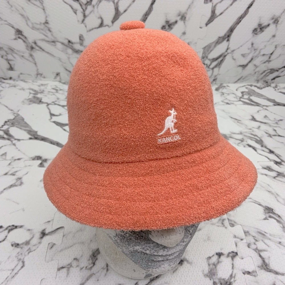 Men's Kangol Bermuda Salmon | White Casual Bucket Hat NWT